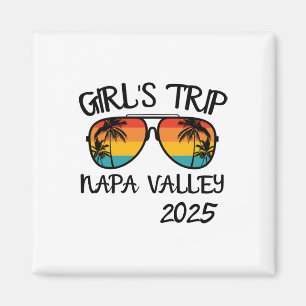 Mädchenreise Napa Valley 2025 Sommerurlaub Passend Magnet