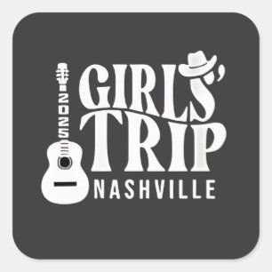 Mädchenreise Nashville 2025 Urlaub Sommer  Quadratischer Aufkleber