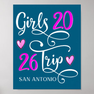 Mädchenreise San Antonio Urlaubsgruppe Poster