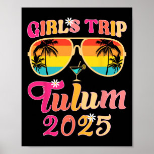 Mädchenreise Tulum 2025 Strandwochenende Sommerfer Poster