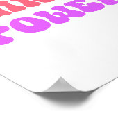 MÄDCHENRETRO-PINK-POWER LILA NACHRICHTENBESCHÄFTIG POSTER (Ecke)