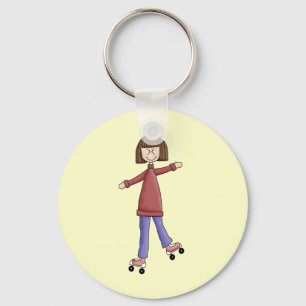 MädchenRollerskating Schlüsselanhänger