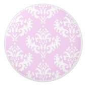 Mädchenrosa Damasmuster Keramikknauf (Vorderseite)