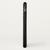 Mädchenrosa Glitzer Lippen Monogramm Name Case-Mate iPhone Hülle (Hinten/Links)