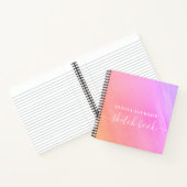 Mädchenrosa Name personalisiert modernes Sketch Notizblock (Innenseite)