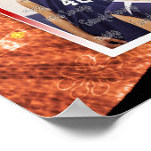 Mädchenrote Mannschaftsfarben Foto Basketball Poster (Ecke)