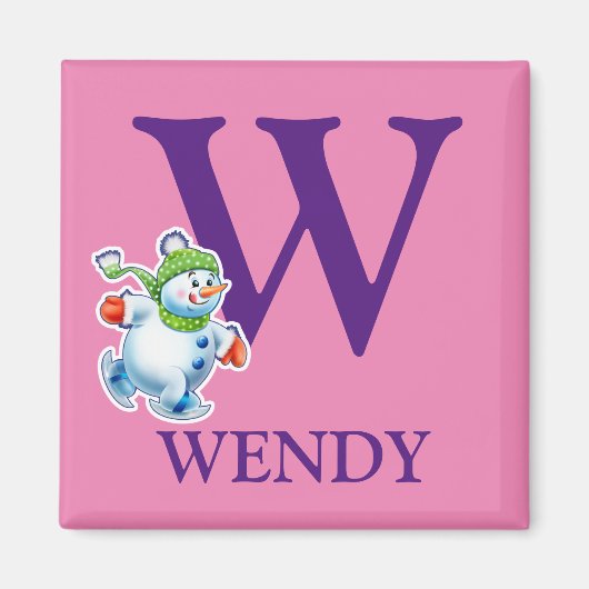 Mädchens erster Schneemann Weihnachtsmann-Kühlschr Magnet (Vorne)