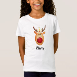 Mädchens Niedliche Weihnachtsprinzessin Rudolph mi T-Shirt