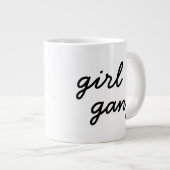 Mädchensammlung niedliche moderne feministische Po Jumbo-Tasse (Vorderseite Rechts)