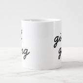 Mädchensammlung niedliche moderne feministische Po Jumbo-Tasse (Vorderseite)