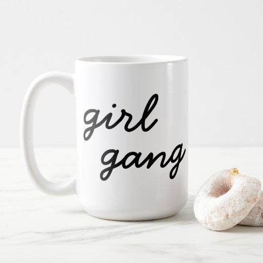 Mädchensammlung niedliche moderne feministische Po Kaffeetasse (Mit Donut)