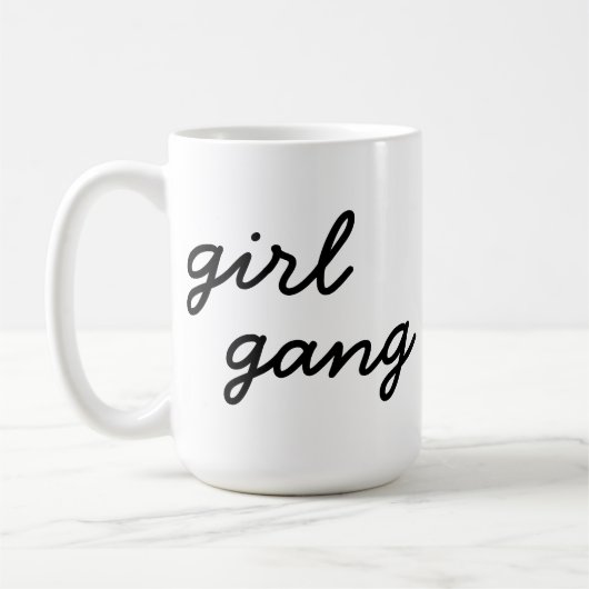 Mädchensammlung niedliche moderne feministische Po Kaffeetasse (Links)