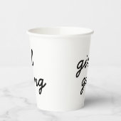 Mädchensammlung niedliche moderne feministische Po Pappbecher (Links)