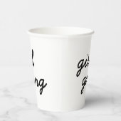 Mädchensammlung niedliche moderne feministische Po Pappbecher (Rechts)