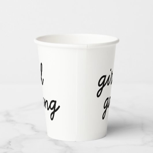 Mädchensammlung niedliche moderne feministische Po Pappbecher (Rechts)