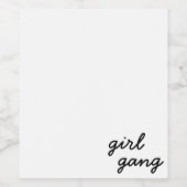 Mädchensammlung niedliche moderne feministische Po Weinetikett (Einzelnes Label)