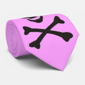 Mädchenschädel-Rosa-Krawatte Krawatte (Gerollt)