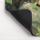 Mädchenschlafen in der Waldanime Mousepad (Ecke)