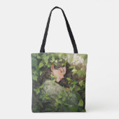 Mädchenschlafen in der Waldanime Tasche (Rückseite)