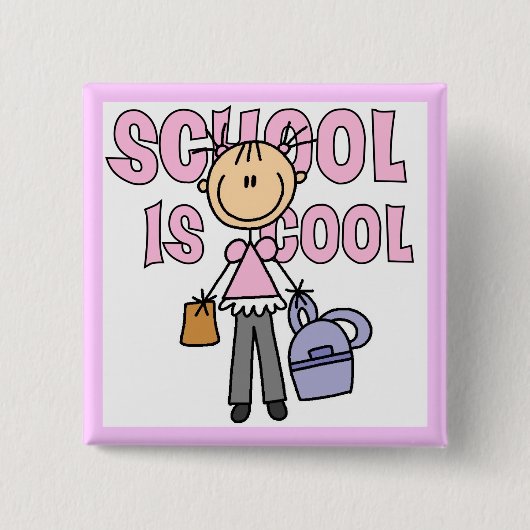 Mädchenschule ist cool button (Vorderseite)