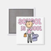 Mädchenschule ist cool magnet (Vorderseite/Rückseite)