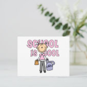 Mädchenschule ist cool postkarte (Stehend Vorderseite)