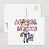 Mädchenschule ist cool postkarte (Vorne/Hinten)