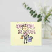 Mädchenschule ist cool postkarte (Stehend Vorderseite)