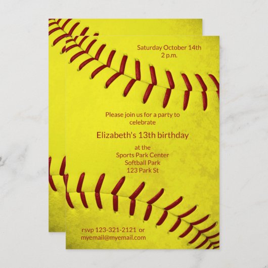 Mädchenschulen - Geburtstag oder Party Einladung (Vorne/Hinten)