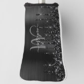 Mädchenschwarz gebürsteter Glitzer Golf Headcover (Rotieren 90)