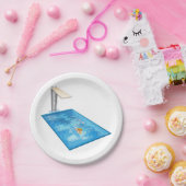 Mädchenschwimmen Pappteller (Party)