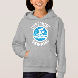 Mädchenschwimmen und Tauchen Eigener Teamname / Te Hoodie