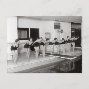Mädchenschwimmteam, 1930 postkarte