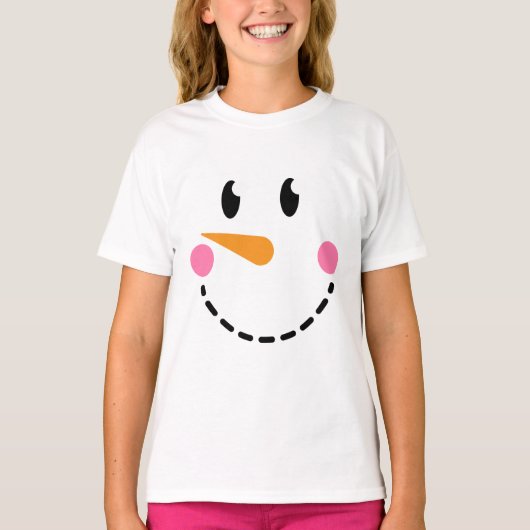 Mädchensnowman-T - Shirt (Entwurf 4) (Vorderseite)