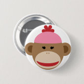 Mädchensockenaffe Button (Vorne & Hinten)