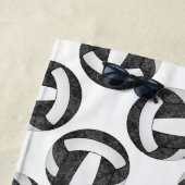 Mädchensportarten Schwarz-weiße Volleyballmannscha Strandtuch (Beispiel)