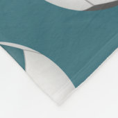 Mädchensportdekor aquamarin grau I Liebe Fußball Fleecedecke (Ecke)