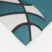 Mädchensportdekor I Liebe Basketball aquamarin wei Fleecedecke (Ecke)