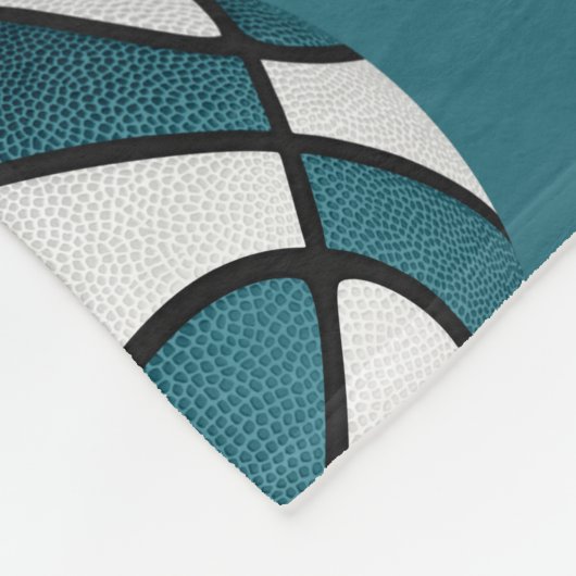 Mädchensportdekor I Liebe Basketball aquamarin wei Fleecedecke (Ecke)