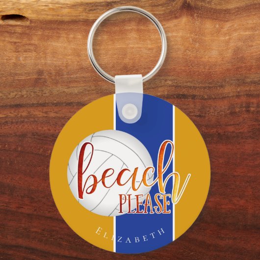 Mädchenstrand bitte Volleyball Schlüsselanhänger (Vorderseite)