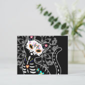 Mädchentag der niedlichen Toten Katze Postkarte (Stehend Vorderseite)