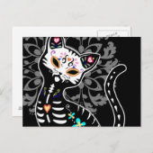 Mädchentag der niedlichen Toten Katze Postkarte (Vorne/Hinten)