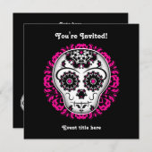 Mädchentag des toten Party Einladung (Vorne/Hinten)
