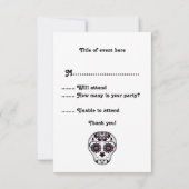 Mädchentag des toten UAWG RSVP Karte (Rückseite)