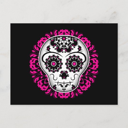 Mädchentag des toten Zuckerschädels Postkarte (Vorderseite)