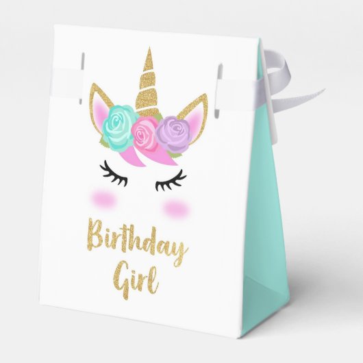 Mädchentag-Einhorn Geschenkschachtel (Rückseite)