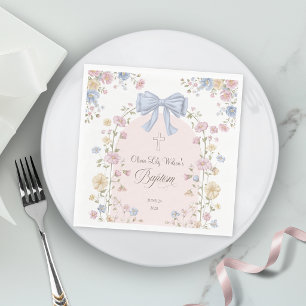 Mädchentaufe Christliche Taufe Pastell Bogen Wildb Serviette