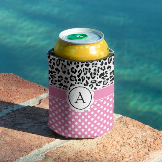 Mädchenteile und Tiere drucken Monogramm Dosenkühler (In Situ Pool)
