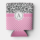 Mädchenteile und Tiere drucken Monogramm Dosenkühler (Vorderseite)