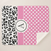 Mädchenteile und Tiere drucken Monogramm Sherpadecke (Vorderseite (Horizontal))